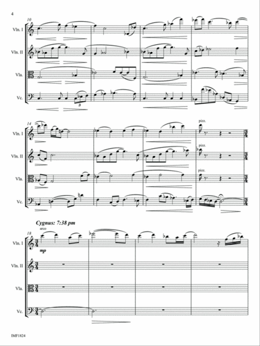 Celestial Harmonies String Quartet scores gallery preview page 4