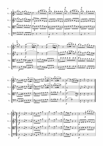 Eine Kleine Nachtmusik for String Quartet image number null