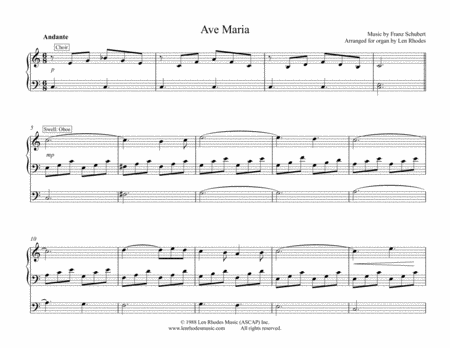 Schubert - Ave Maria, Organ Solo