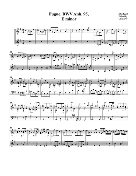Fugue, BWV 95, E minor