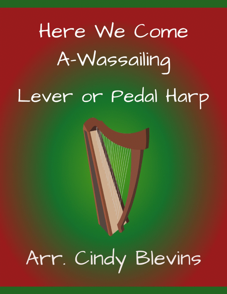 Here We Come A-wassailing, for Lever or Pedal Harp image number null