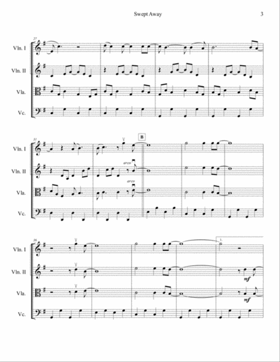 Swept Away String Quartet scores gallery preview page 4