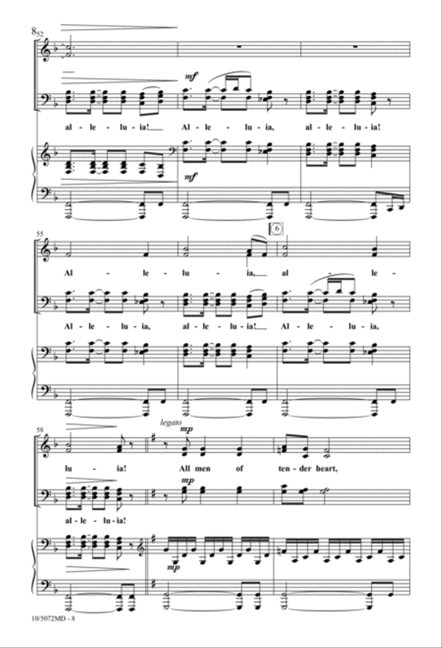 All Creatures Praise Him 4-Part scores gallery preview page 8
