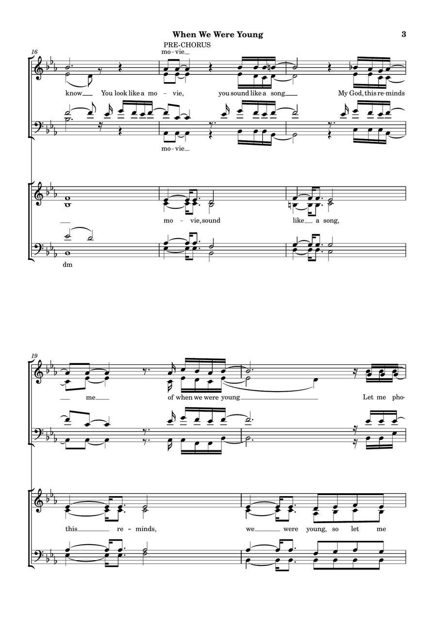 When We Were Young When We Were Young 4-Part scores gallery preview page 3