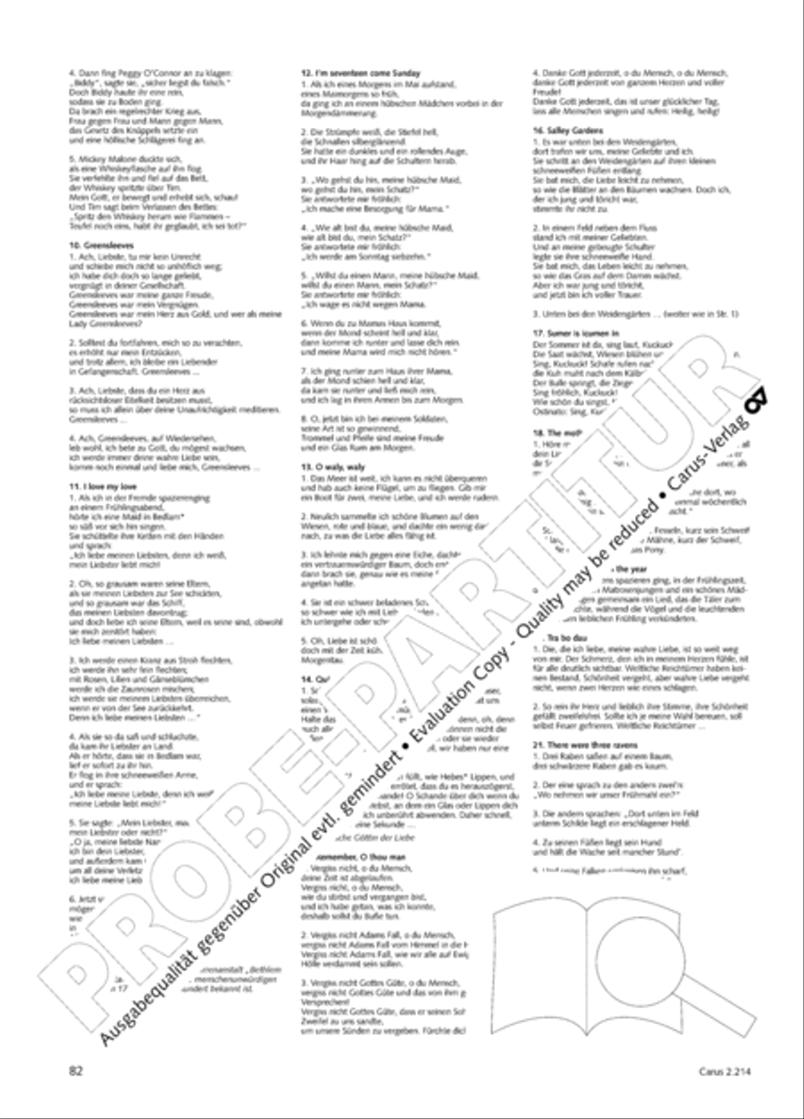 Choral Collection Folk Songs Choir scores gallery preview page 52