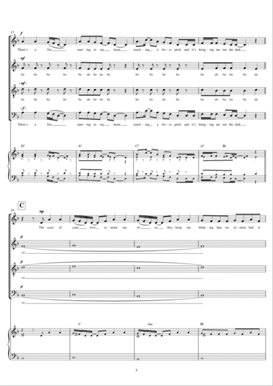 Rolling In The Deep (Arr. Gitika Partington) Choir scores gallery preview page 3