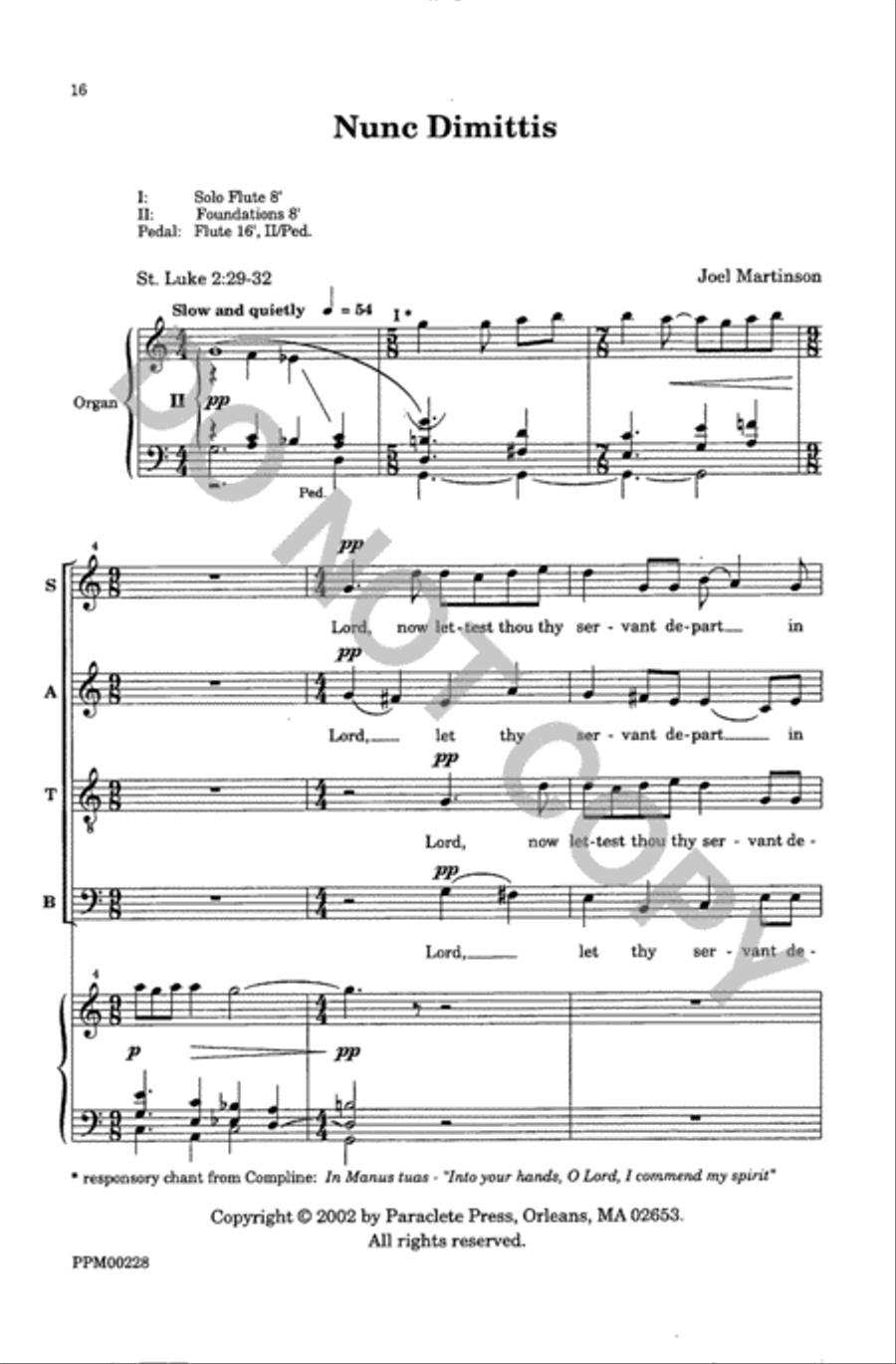 Evening Service for the Nativity Divisi scores gallery preview page 17