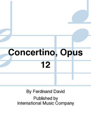 Book cover for Concertino, Opus 12