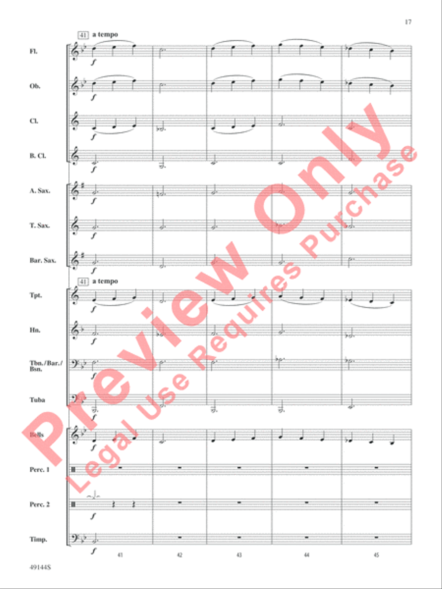 Asteroids Concert Band scores gallery preview page 18