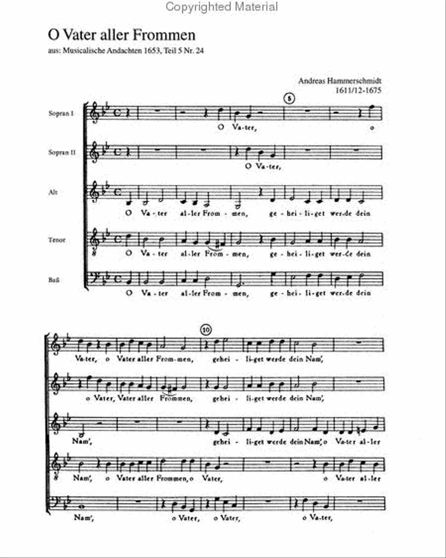 O Vater aller Frommen SSATB scores gallery preview page 2