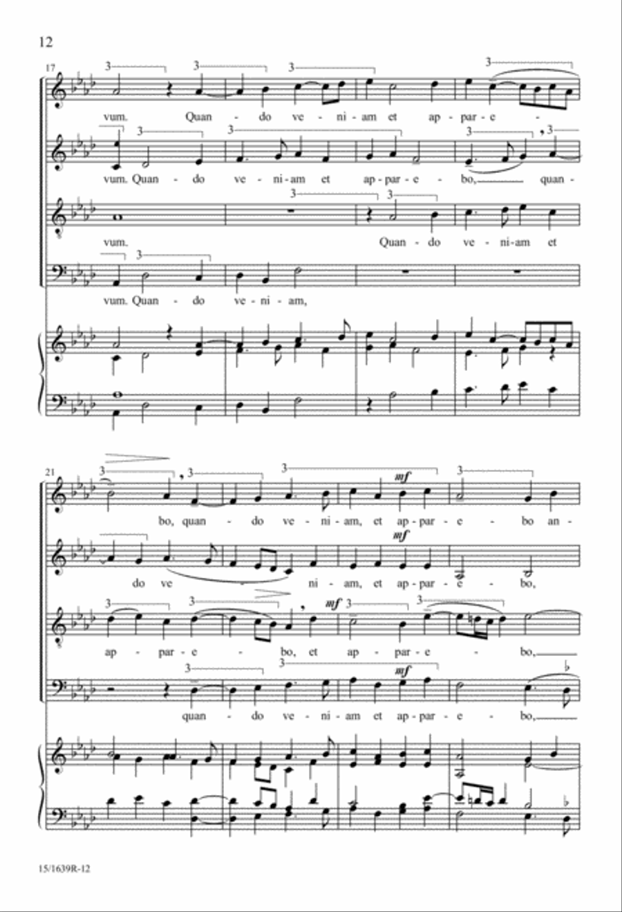 Motet Psalm 42 4-Part scores gallery preview page 13