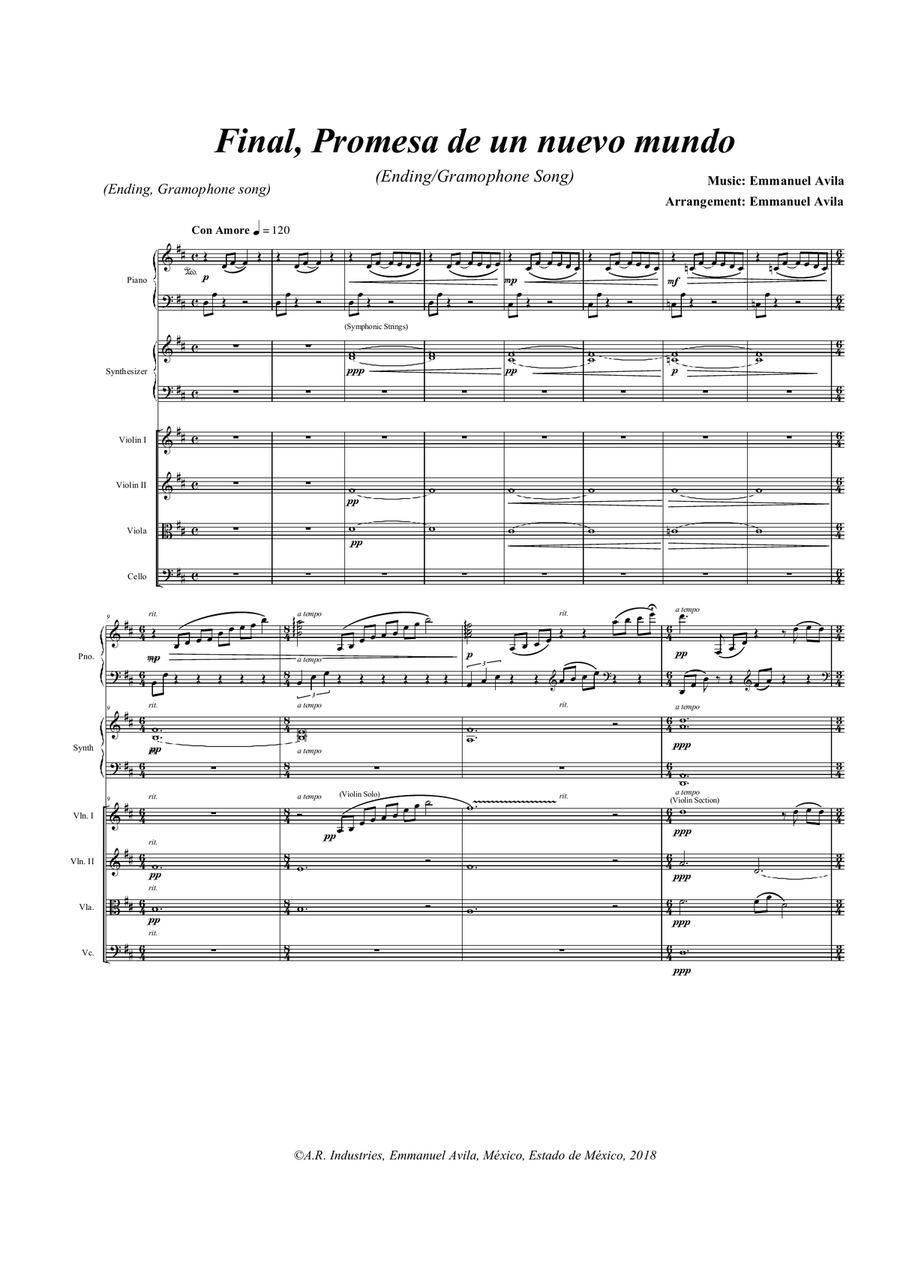 Final, Promesa de un nuevo mundo (Ending, Gramophone song)