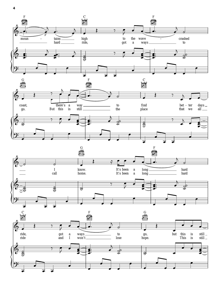 Home Piano, Vocal, Guitar scores gallery preview page 3