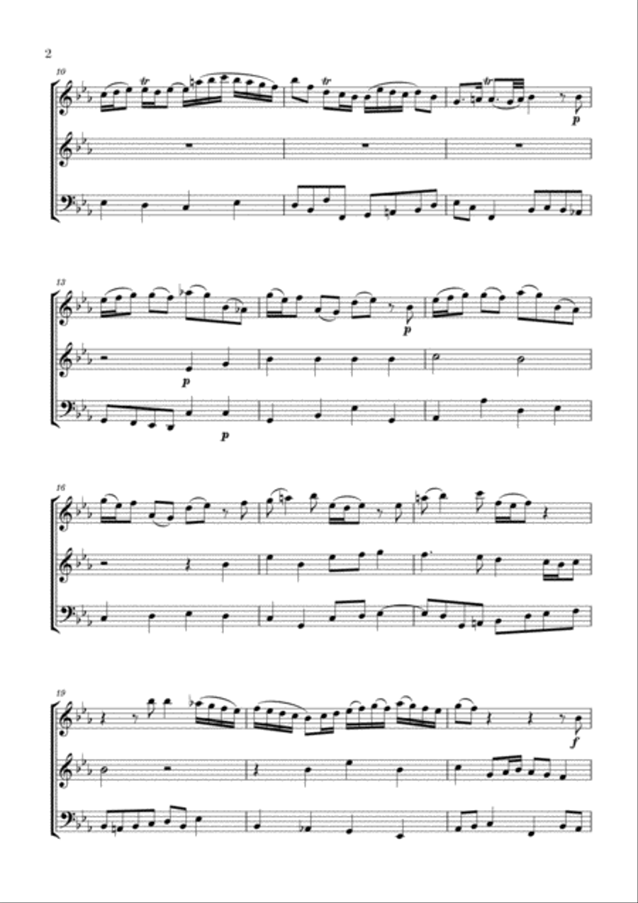 Bach - Wachet auf, ruft uns die Stimme BWV 140 (for Flute, Oboe and Bassoon) Woodwind Trio scores gallery preview page 2
