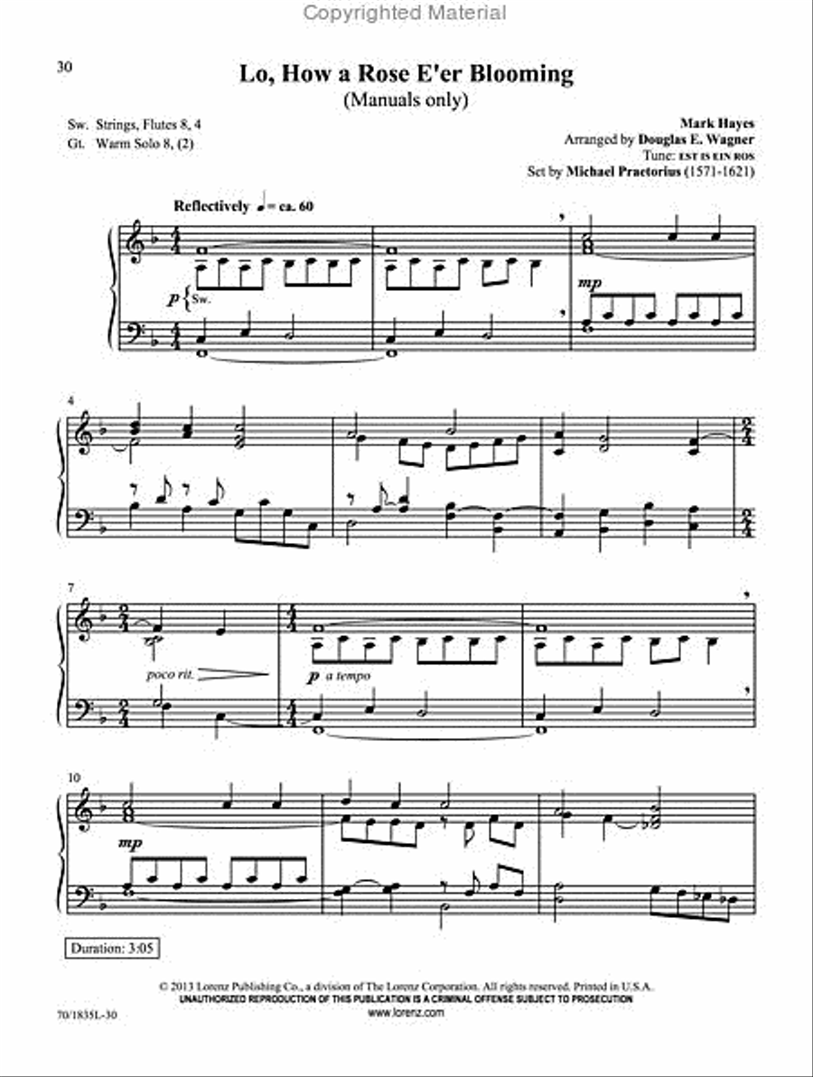 Mark Hayes: Carols for Organ Organ Solo scores gallery preview page 6