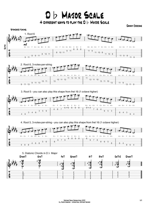 Db Major Scale (4 Ways to Play)
