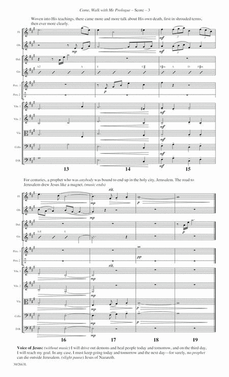 Come Walk With Me - Orchestral Score and Parts
