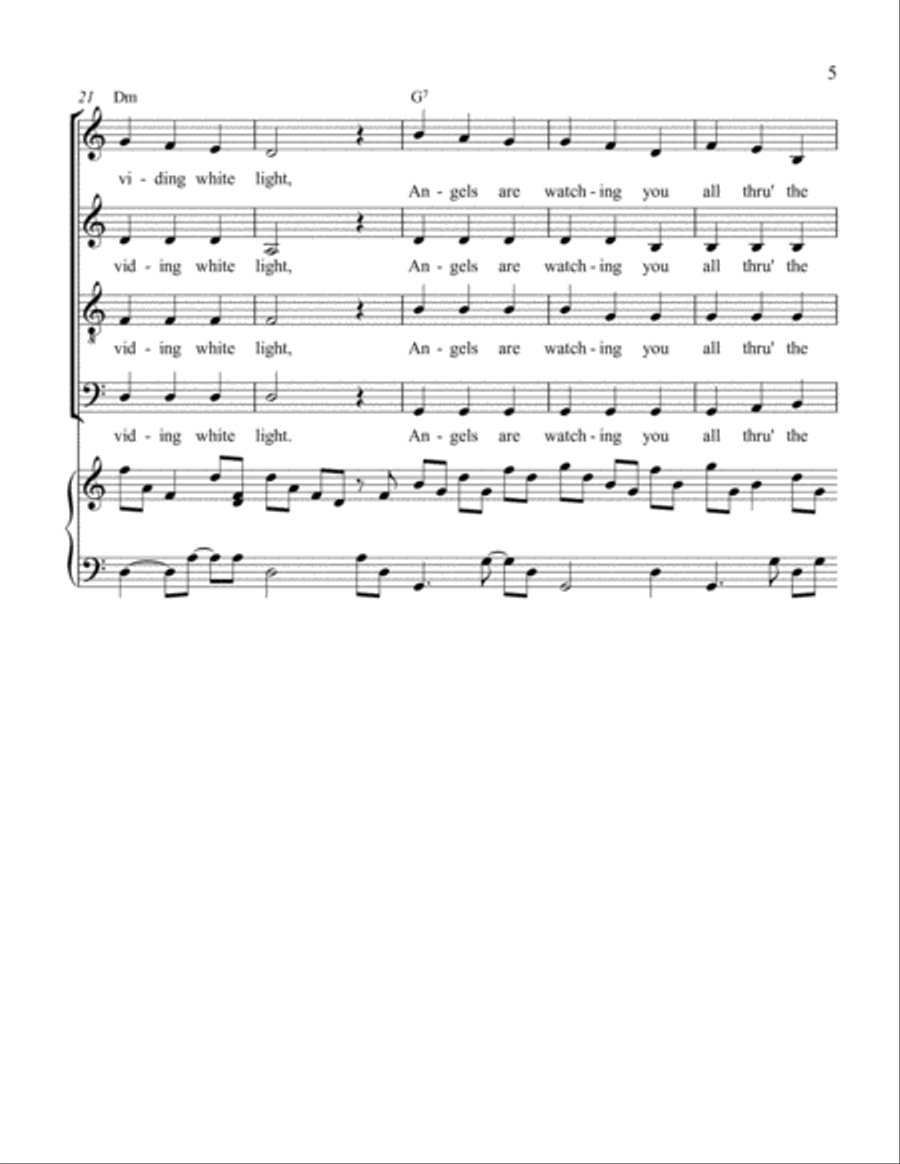 Angels (S.A.T.B.) 4-Part scores gallery preview page 5
