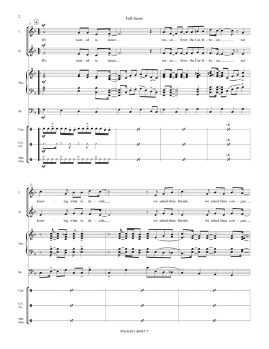 Alma Caribe (Caribbean Soul) - Score Choir scores gallery preview page 2