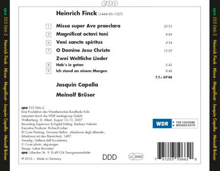 Heinrich Finck: Missa suoer Ave praeclara  Sheet Music