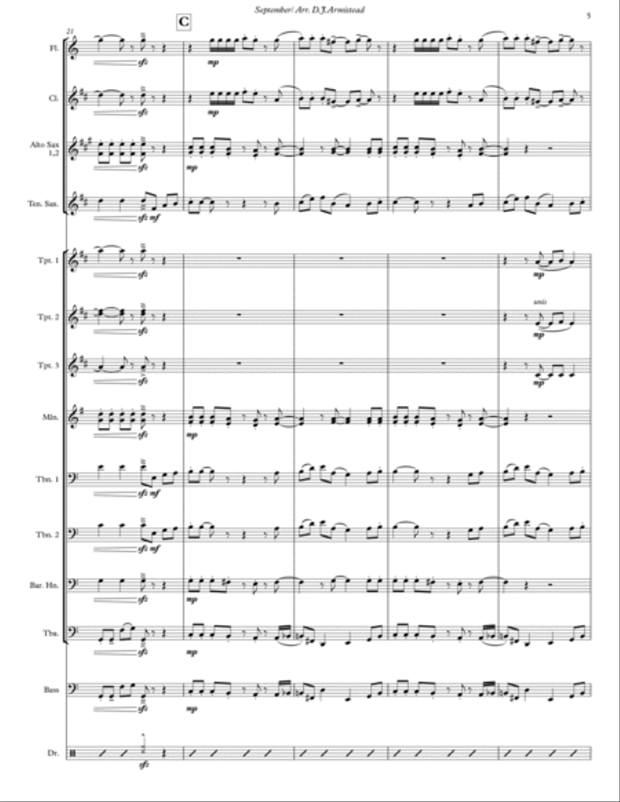 September September Marching Band scores gallery preview page 5