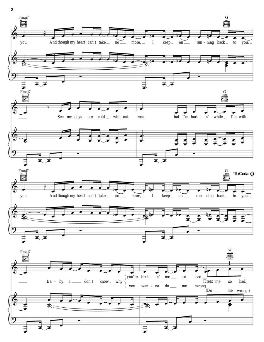 Foolish Piano, Vocal, Guitar scores gallery preview page 2
