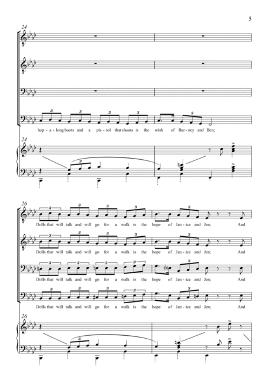 It's Beginning To Look Like Christmas TTBB scores gallery preview page 4