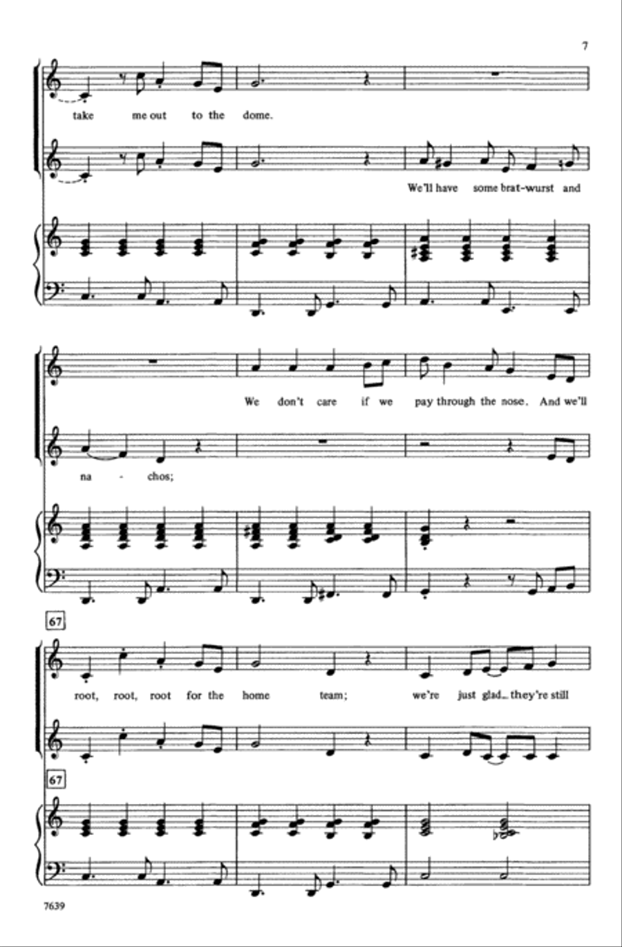 Take Me Out to the Ball Game Choir scores gallery preview page 6