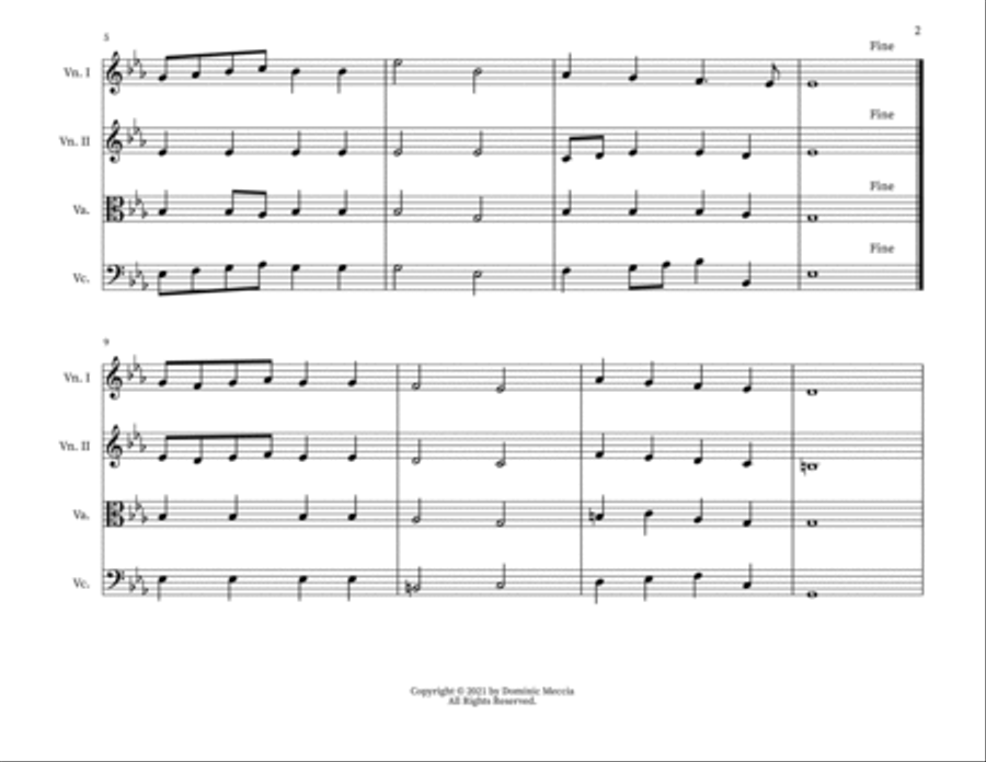 Thine Is the Glory Thine Is the Glory String Quartet scores gallery preview page 2