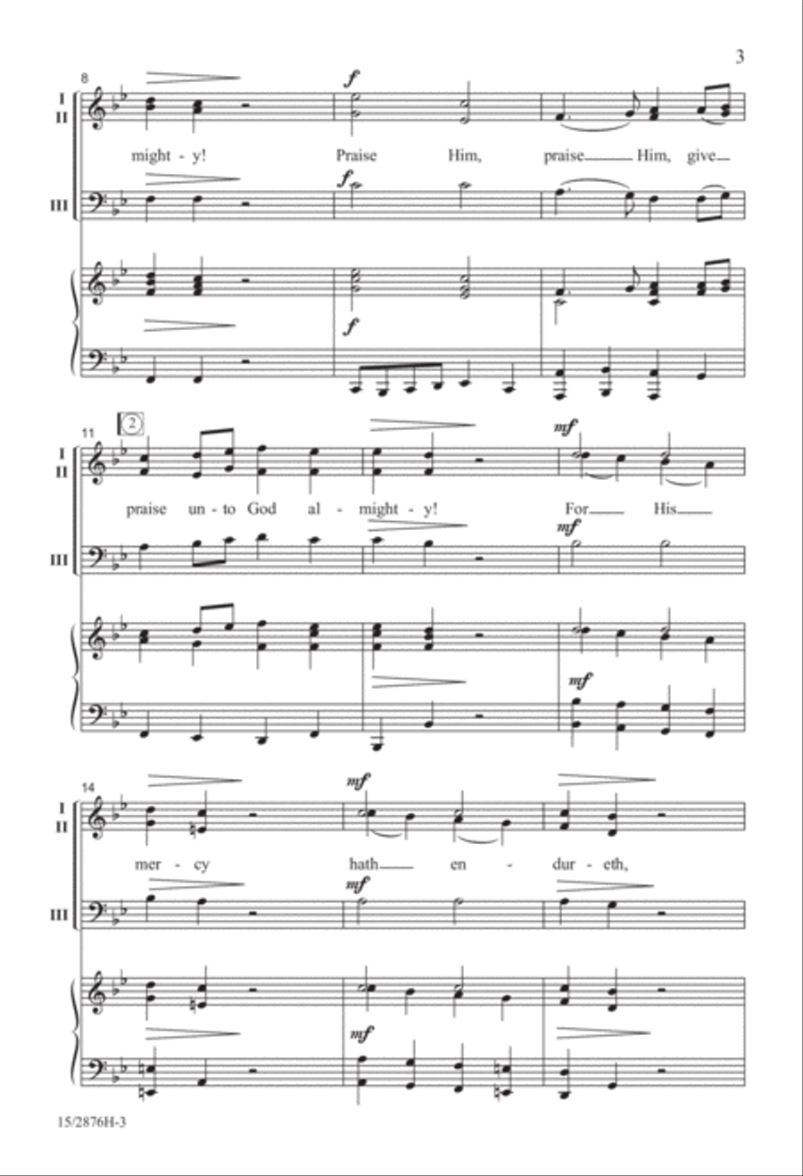 Praise Him! 3-Part scores gallery preview page 3