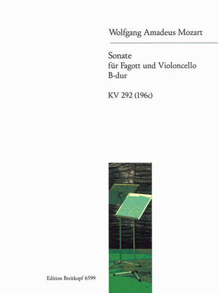 Book cover for Sonata in B flat major K. 292 (196c)