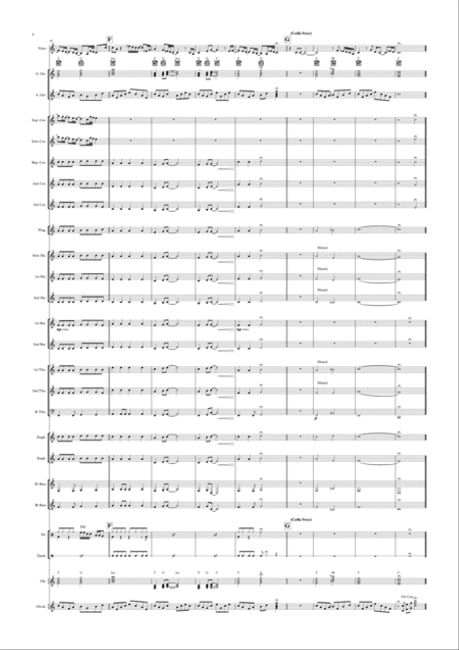 Always Remember Us This Way Brass Ensemble scores gallery preview page 6