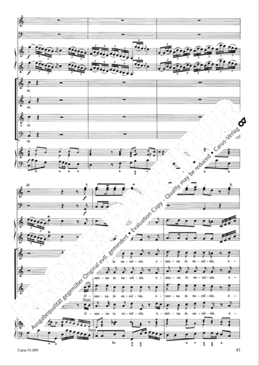 Missa Sancti Gabrielis 4-Part scores gallery preview page 44