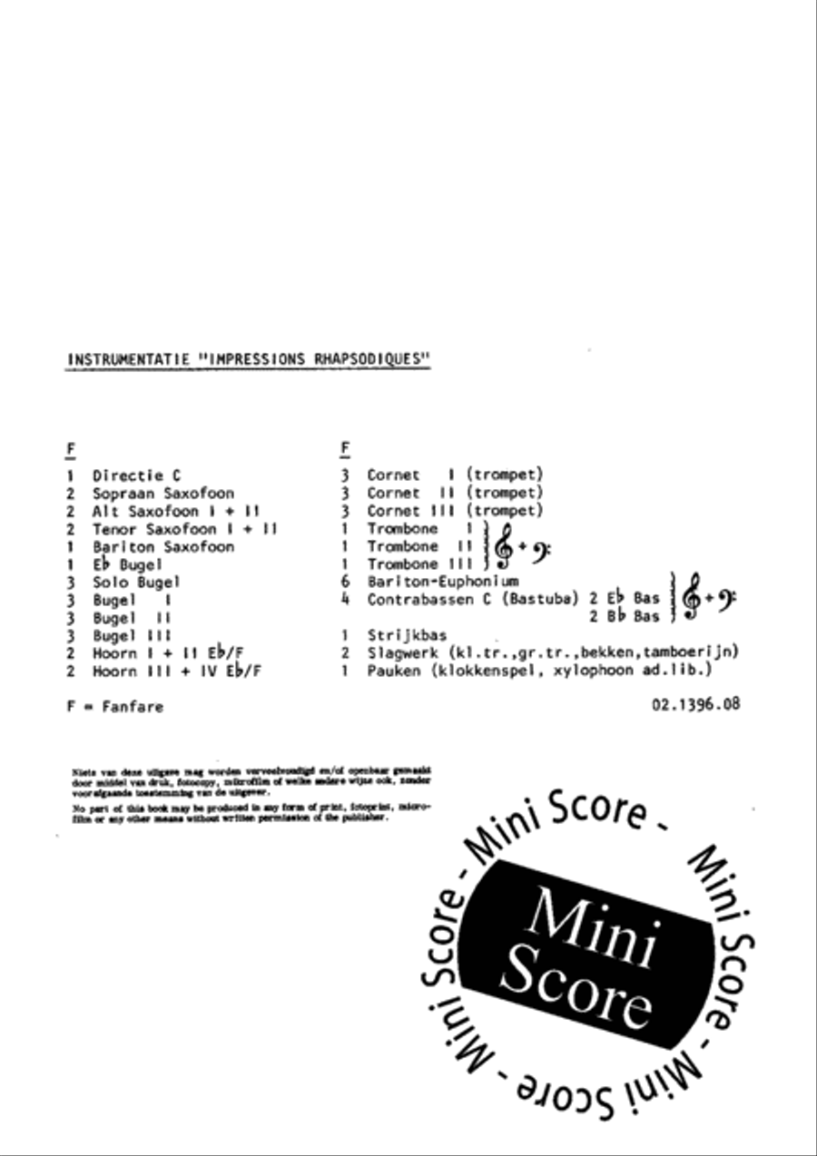 Impressions Rhapsodiques Concert Band scores gallery preview page 3