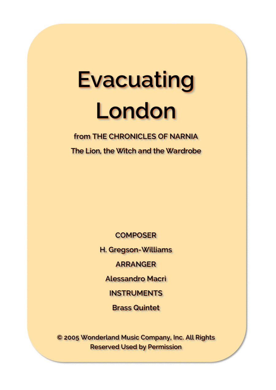 Evacuating London Brass Ensemble scores gallery preview page 1