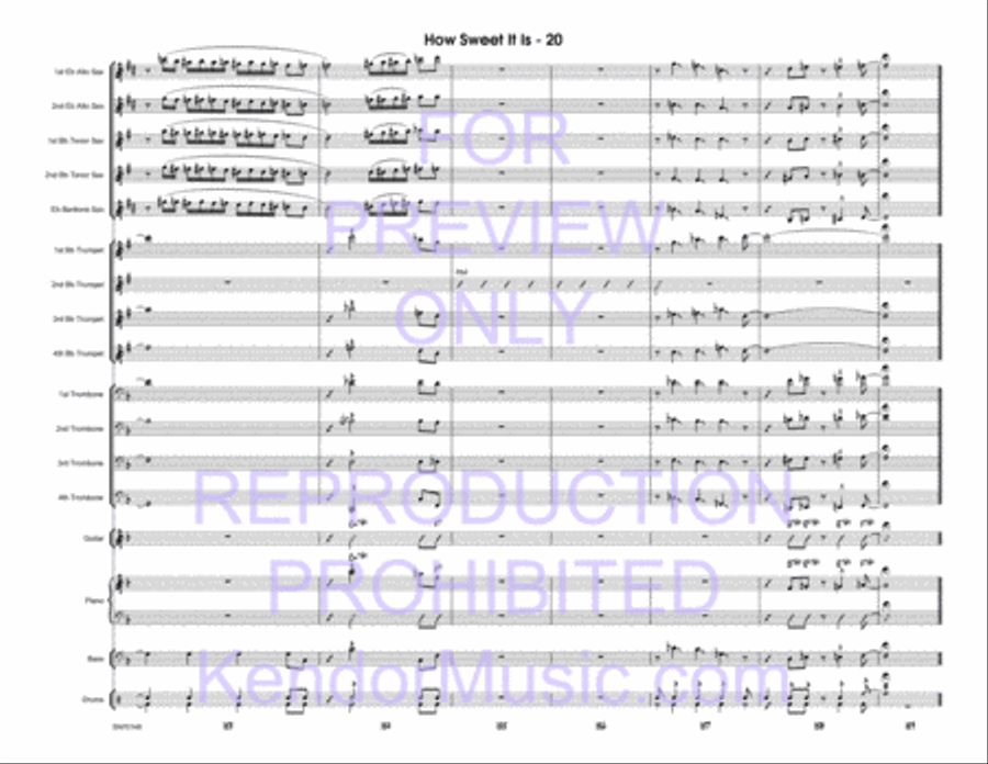 How Sweet It Is How Sweet It Is Jazz Ensemble scores gallery preview page 21