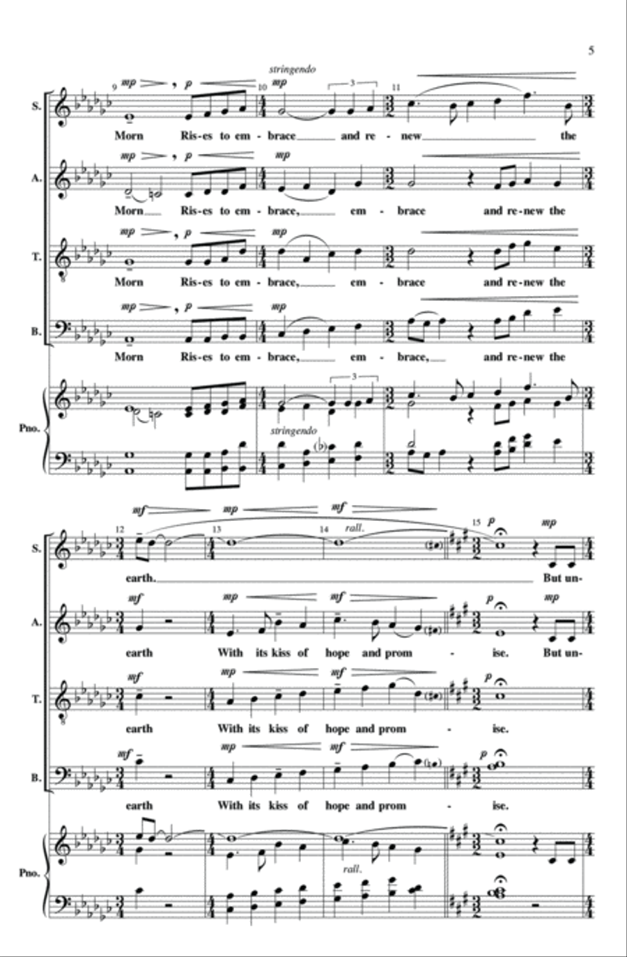 My Love Waits Beyond The Dawn 4-Part scores gallery preview page 3
