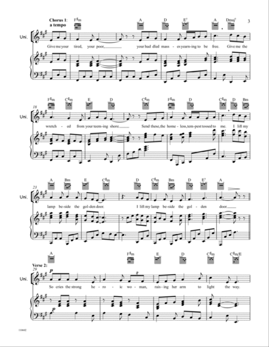 The Promise of Liberty (Unison or 2-part) SA scores gallery preview page 3