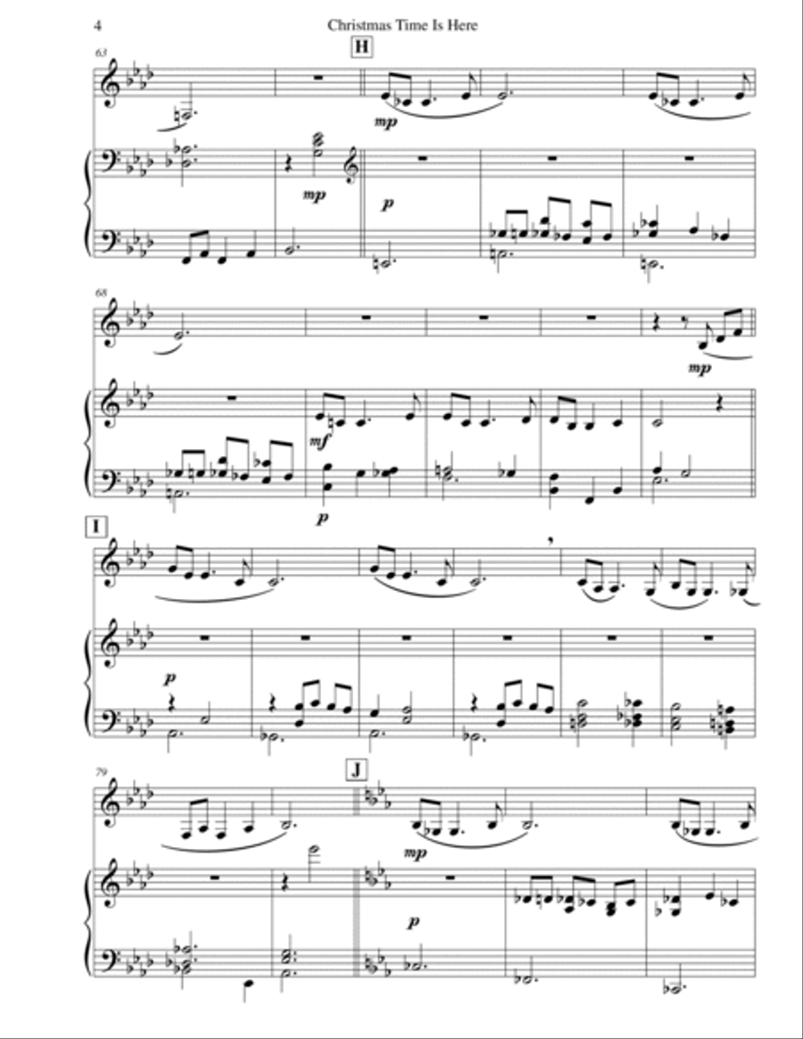 Christmas Time Is Here Christmas Time Is Here Piano scores gallery preview page 6