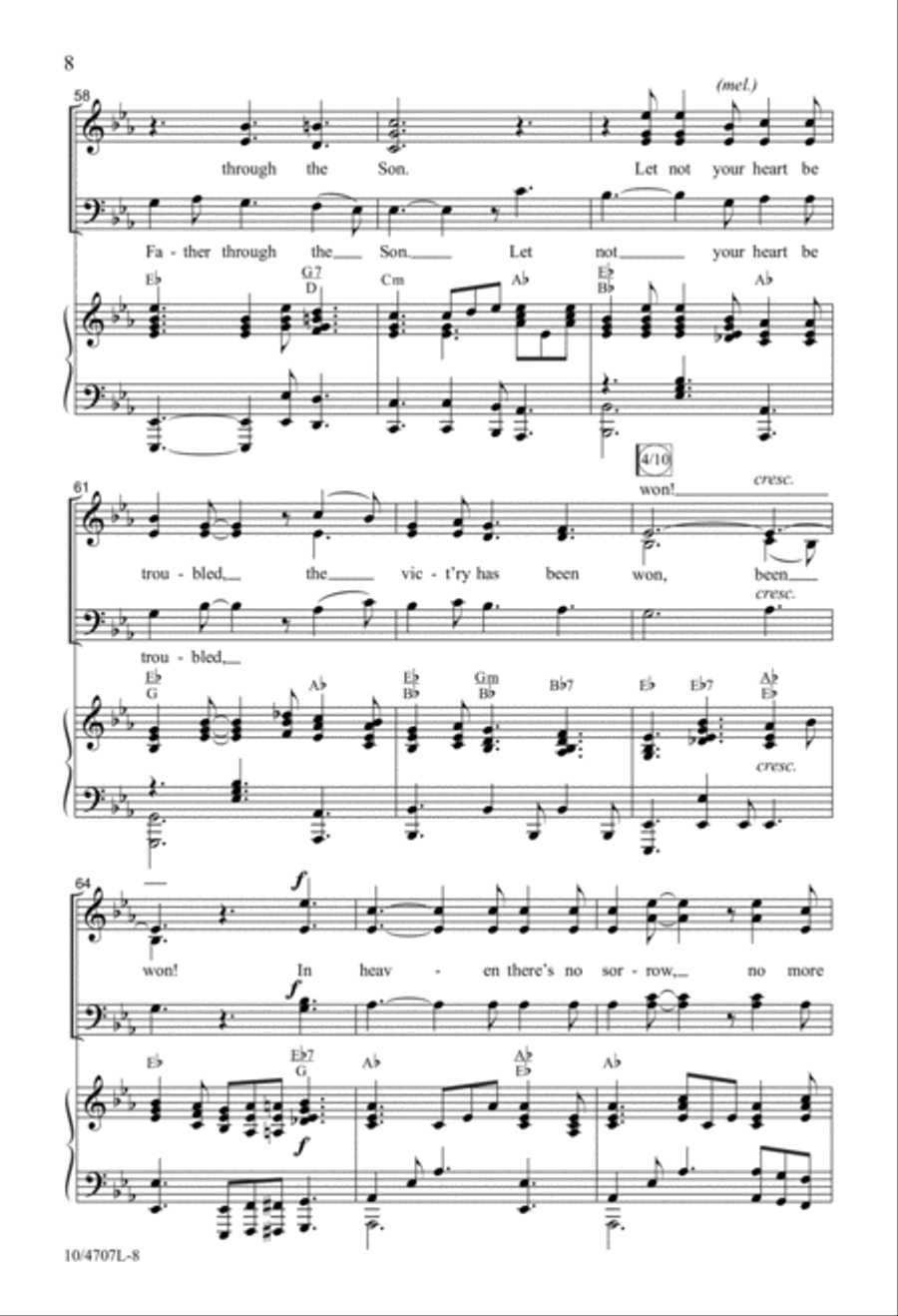 Let Not Your Heart Be Troubled 4-Part scores gallery preview page 8