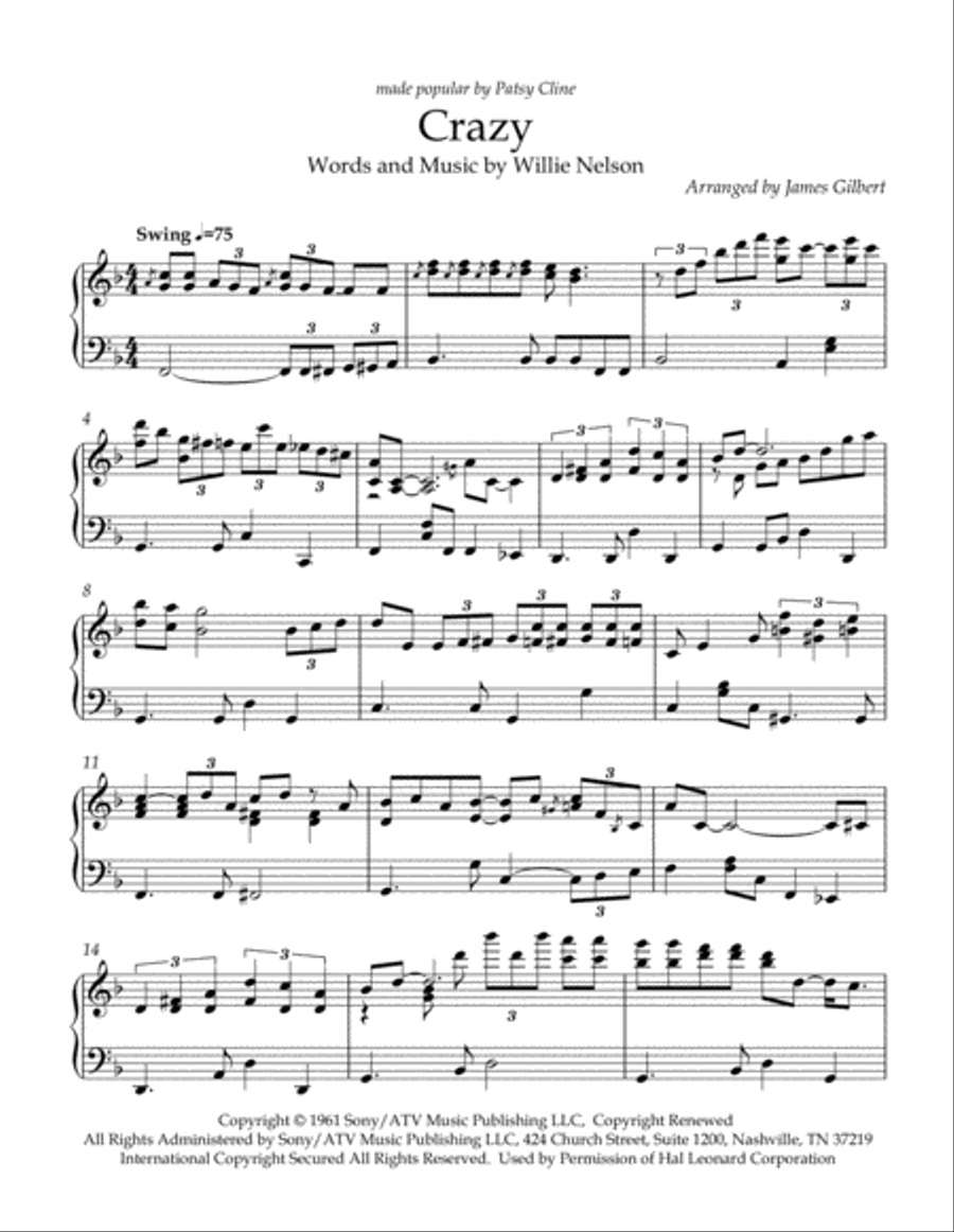 Crazy Piano Solo scores gallery preview page 3
