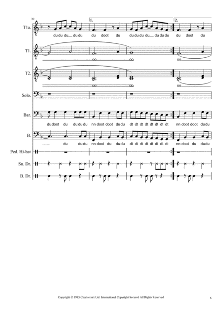 Walk Of Life TTBB scores gallery preview page 6