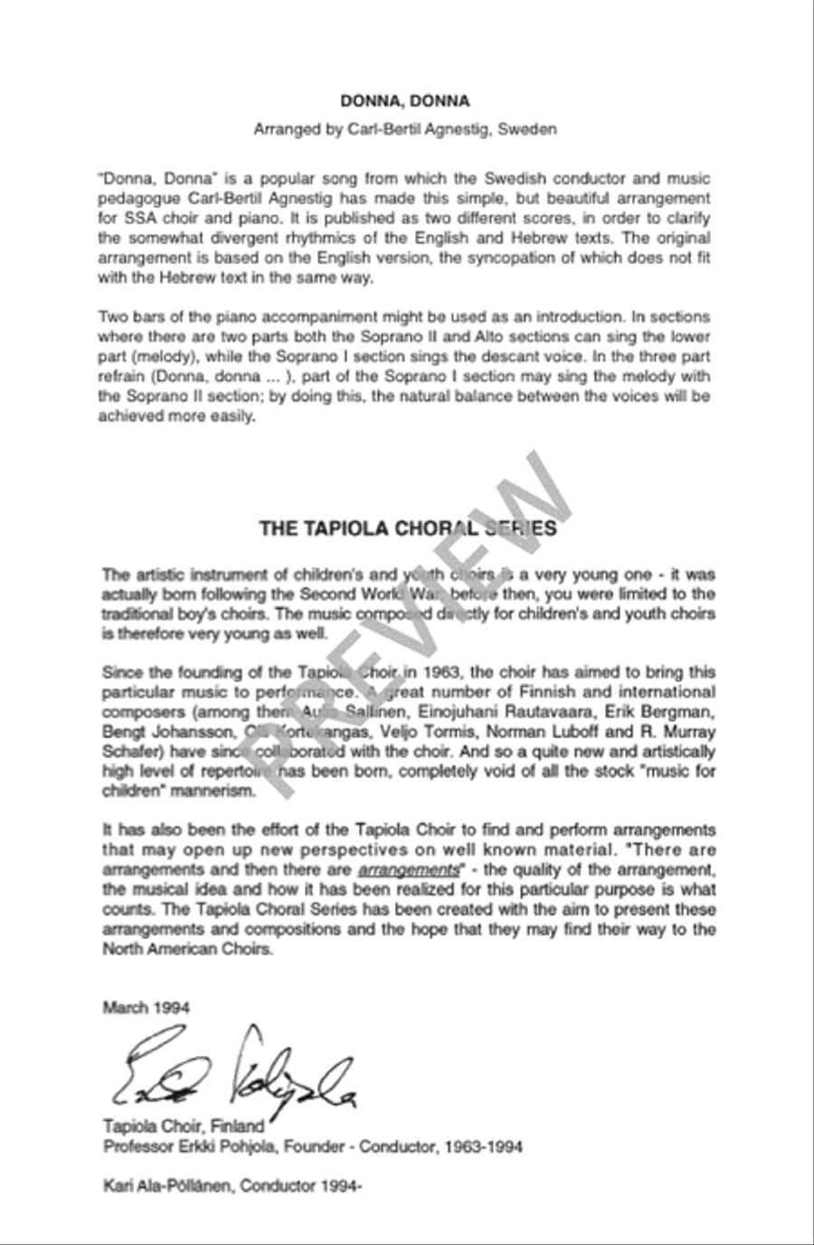 Donna, Donna SSA scores gallery preview page 3