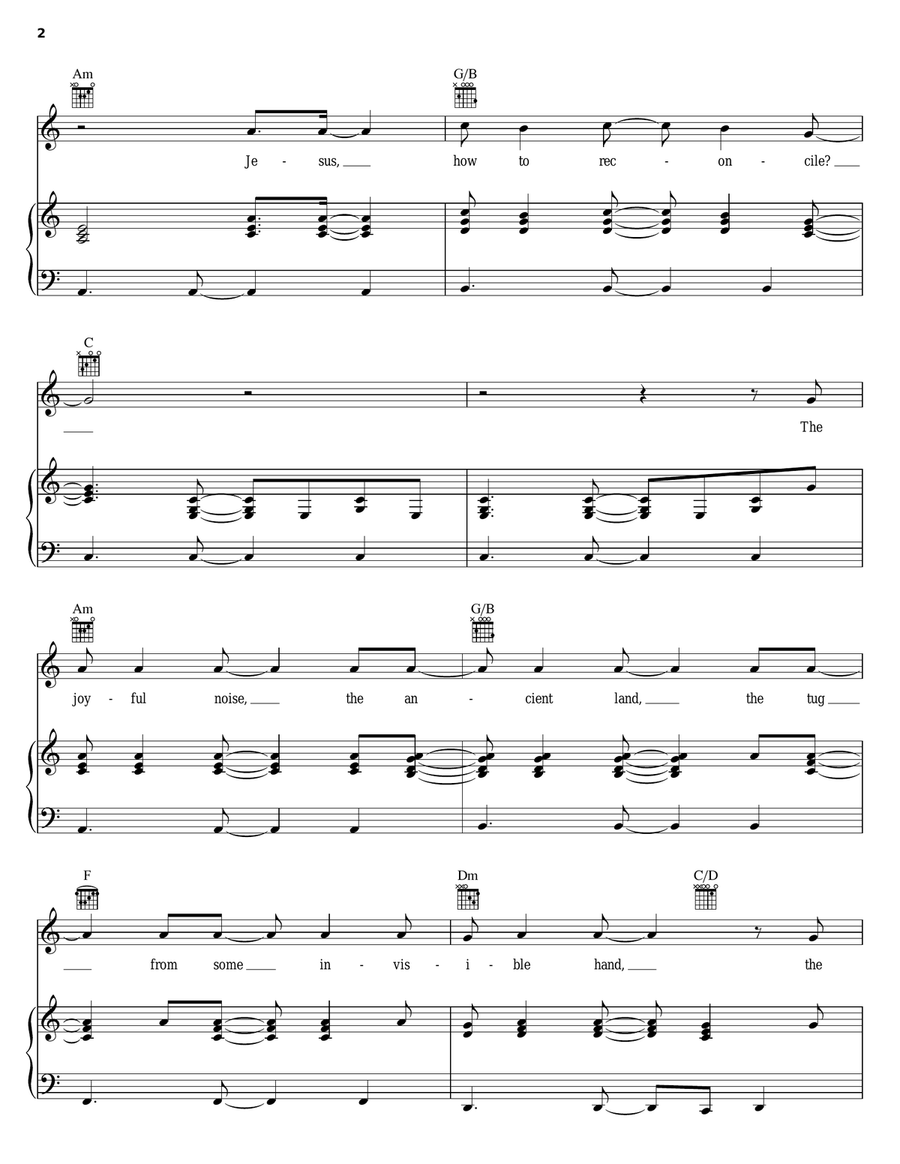 The Orphan Piano, Vocal, Guitar scores gallery preview page 2