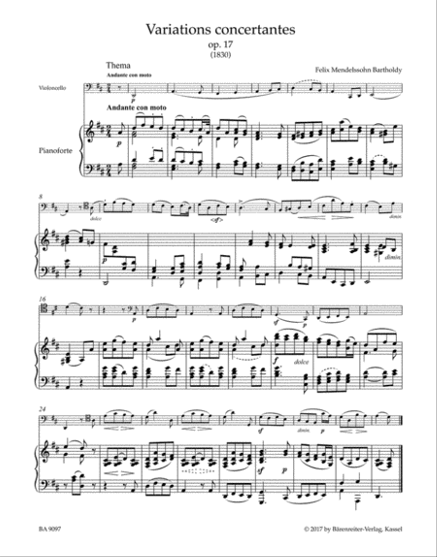 Complete Works for Violoncello and Pianoforte Piano Accompaniment scores gallery preview page 3