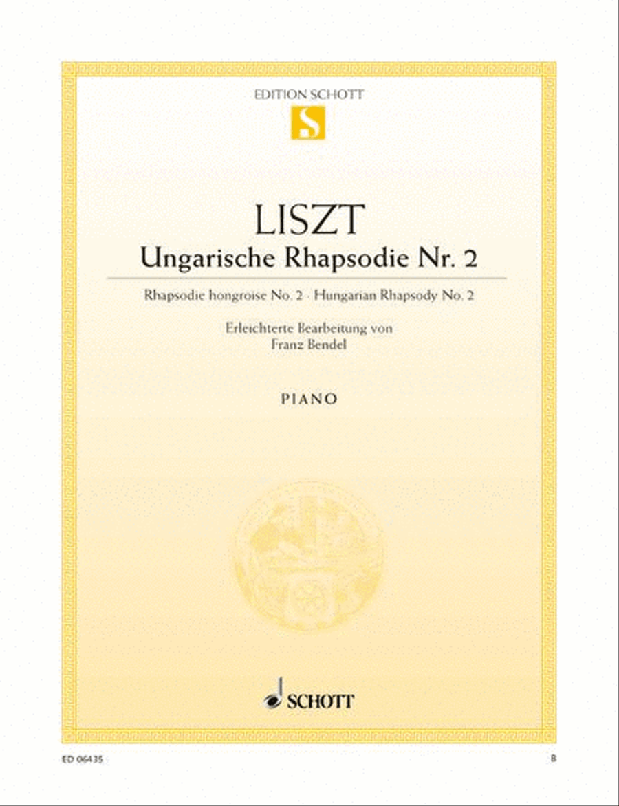 Hungarian Rhapsody No. 2 Piano Solo scores gallery preview page 1