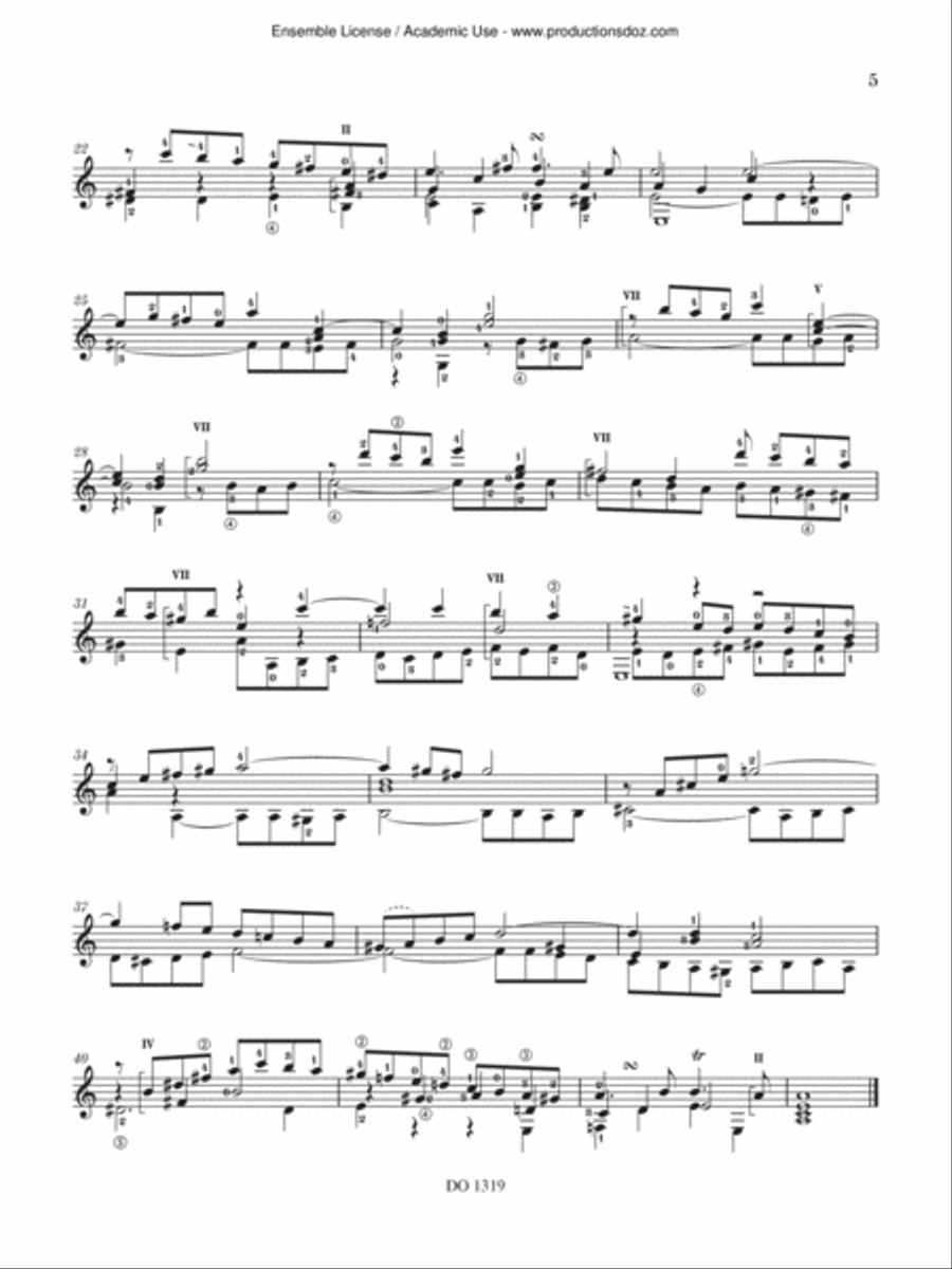 Praeludium and Fuga, BWV 539 Classical Guitar scores gallery preview page 5