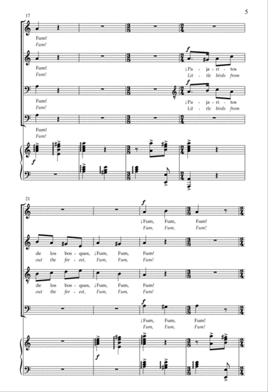 Fum, Fum, Fum! Fum, Fum, Fum! 4-Part scores gallery preview page 4