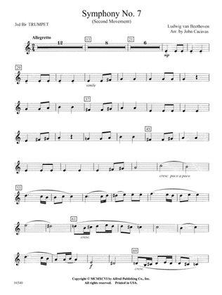 Symphony No. 7 (Second Movement): 3rd B-flat Trumpet