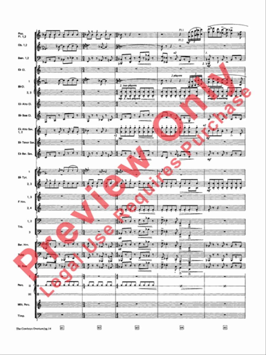 The Cowboys Concert Band scores gallery preview page 15